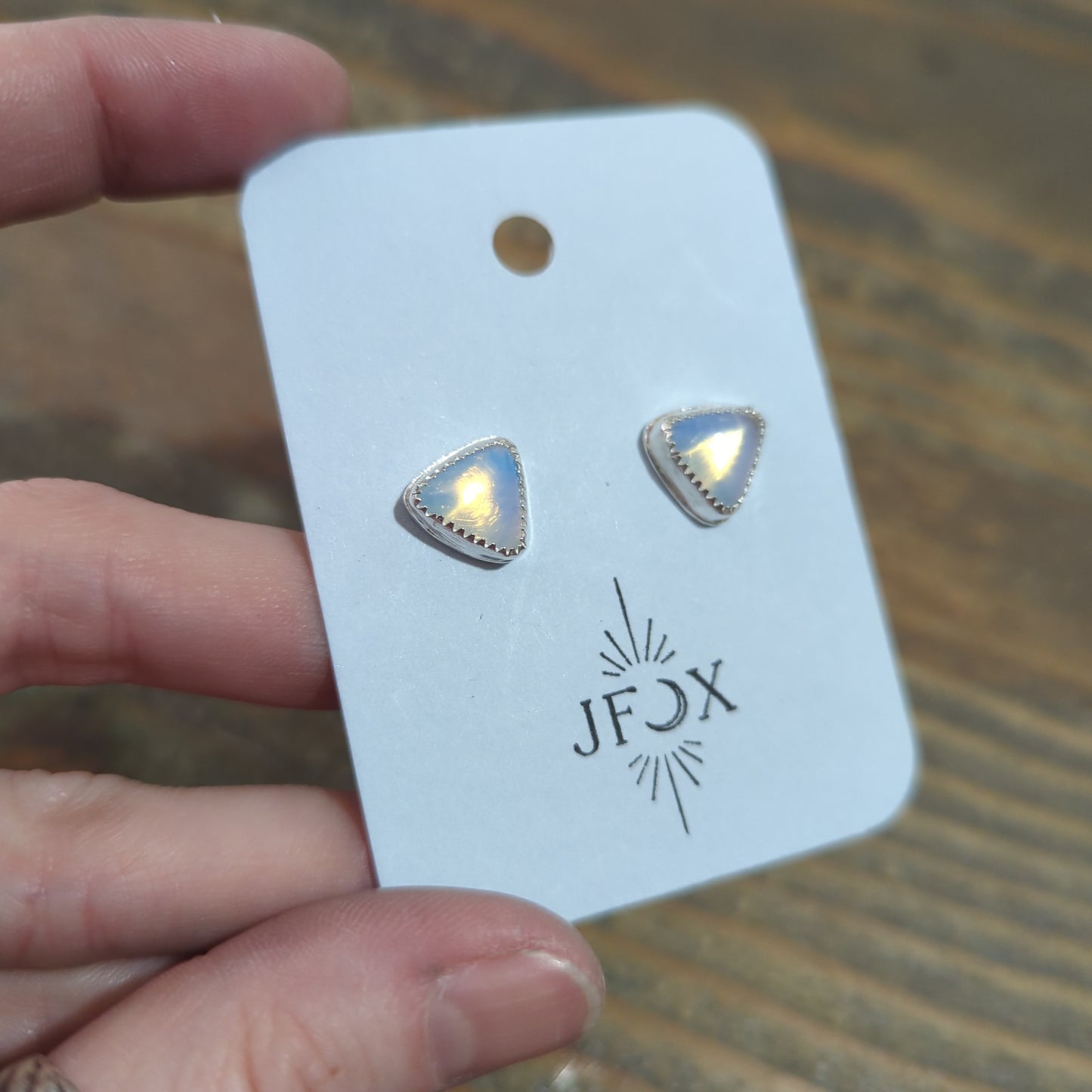 Pendientes triangulares Opalite Trillion (MTO)