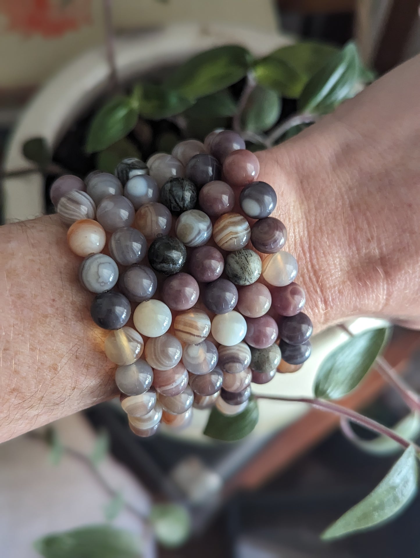 Pulseras de ágata de Botsuana (varios tamaños disponibles)