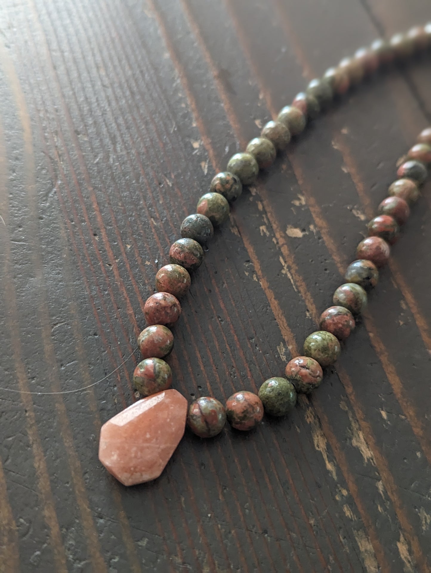 Peach Calcite Short Gemmy Necklace (various stone options available)