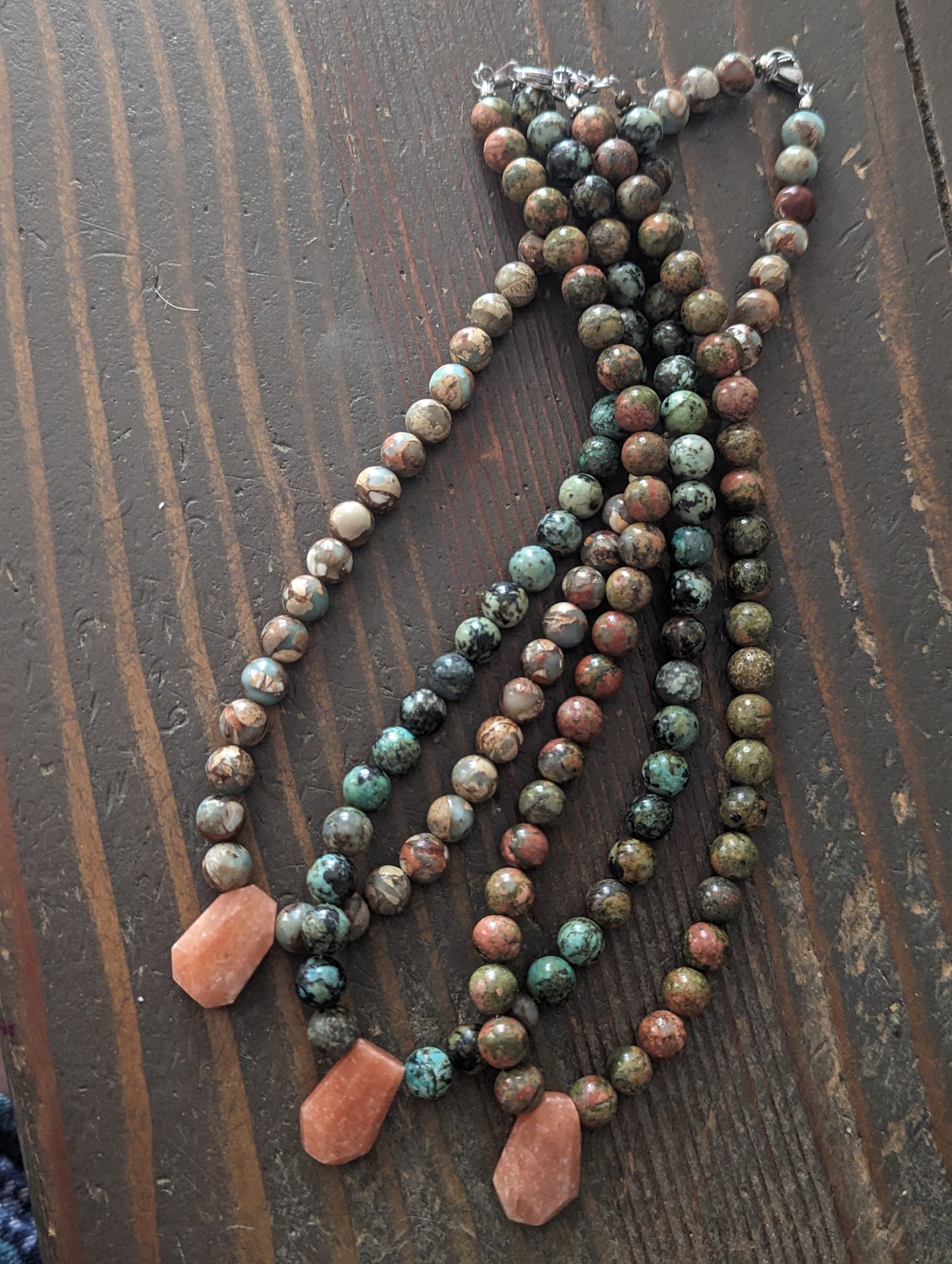 Peach Calcite Short Gemmy Necklace (various stone options available)