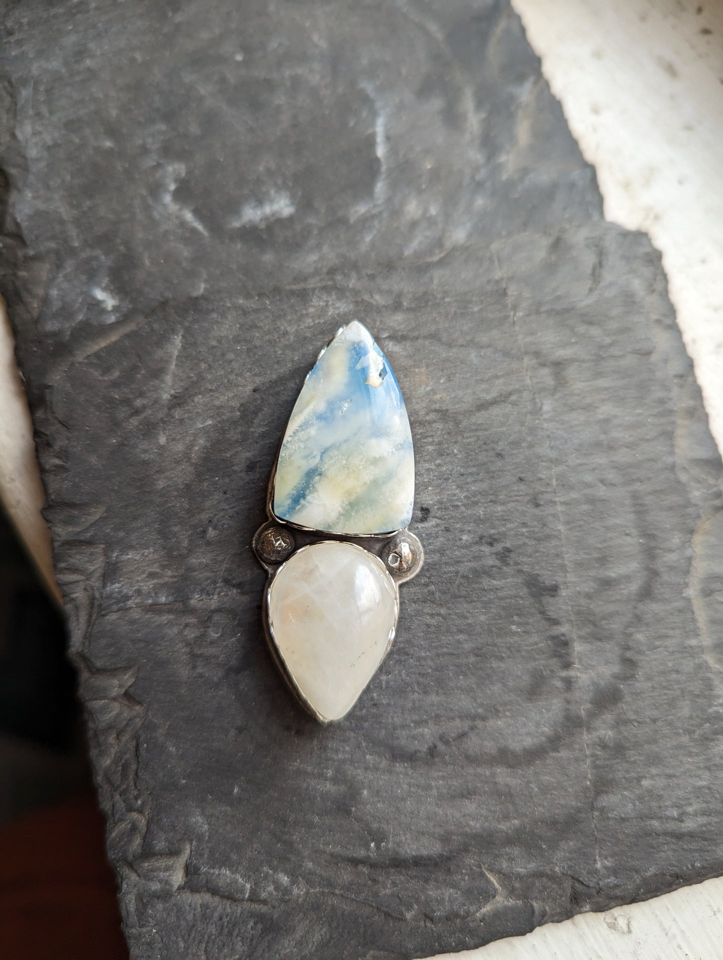 Plume Agate and Moonstone - MTO any size