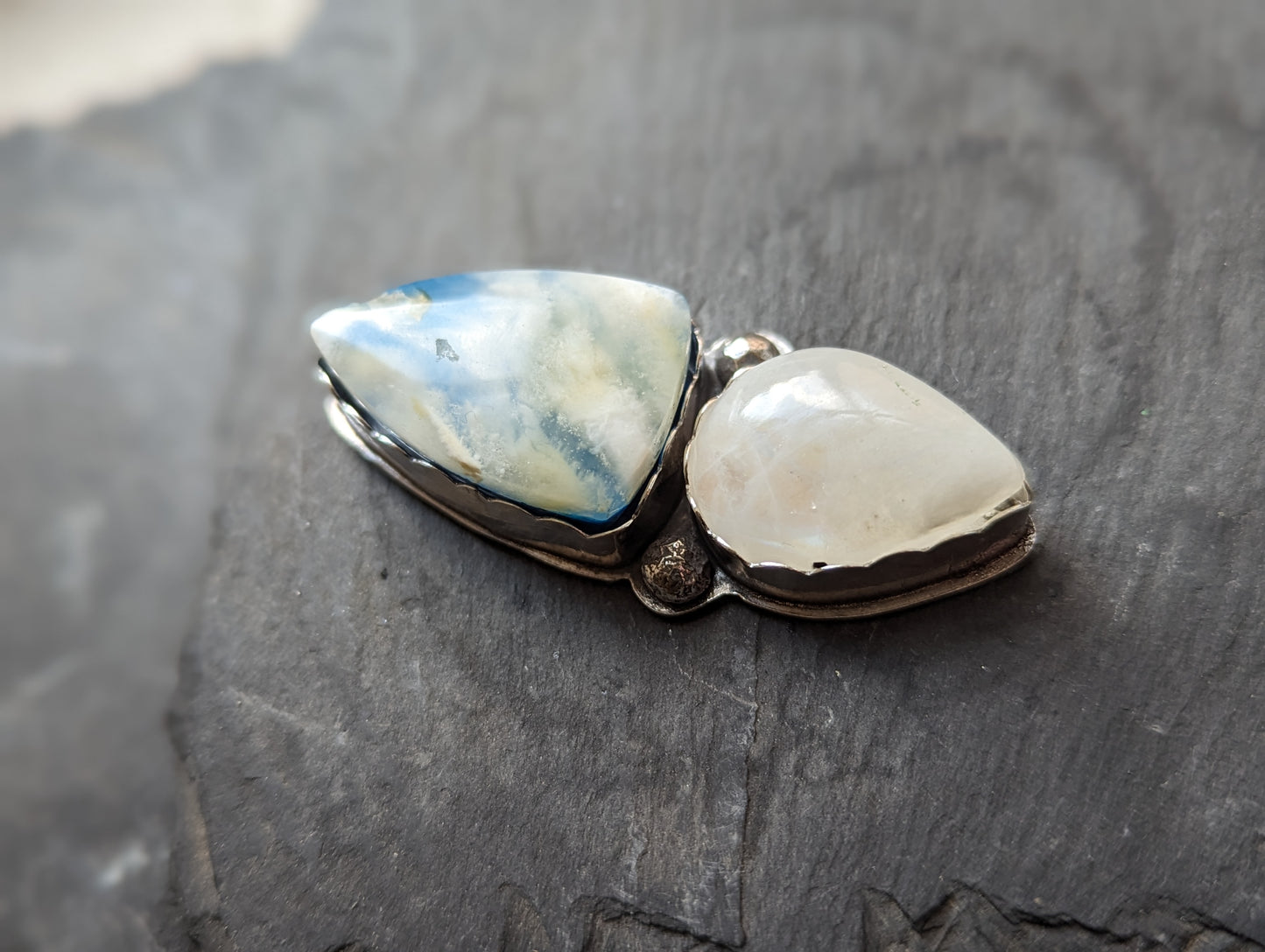 Plume Agate and Moonstone - MTO any size