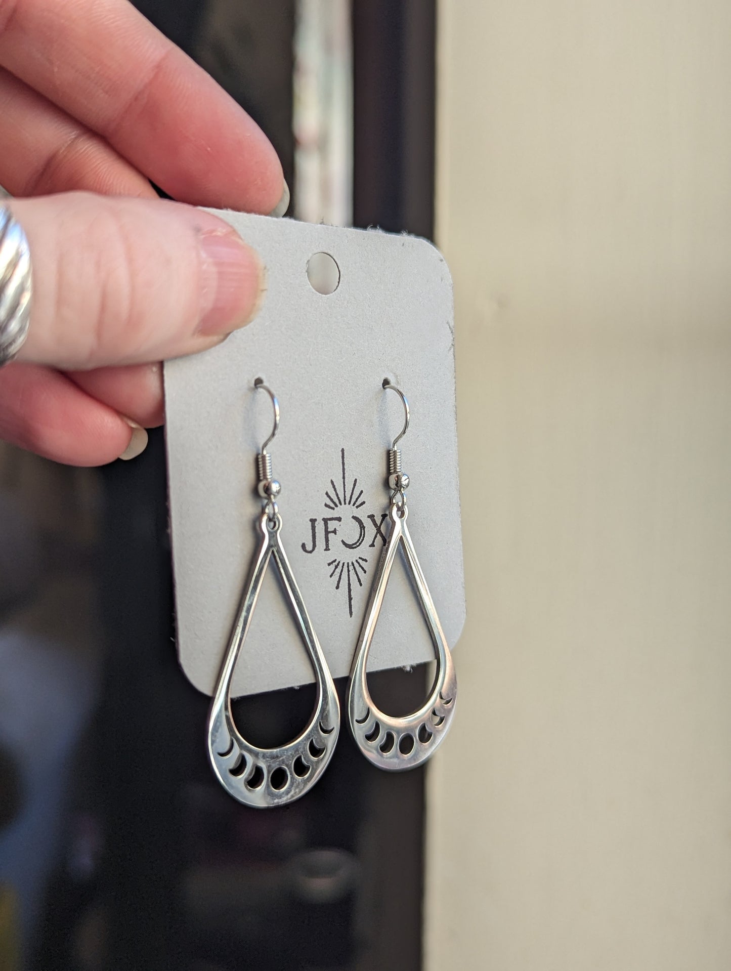 Moon Phase Stainless Teardrops (Silver or Gold)