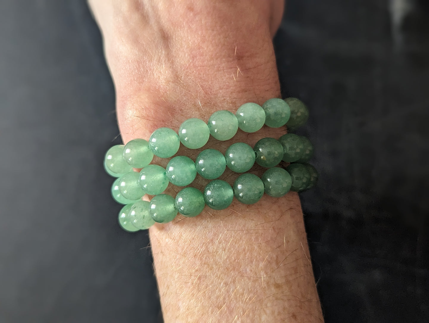 Pulsera de aventurina verde (varios tamaños disponibles)
