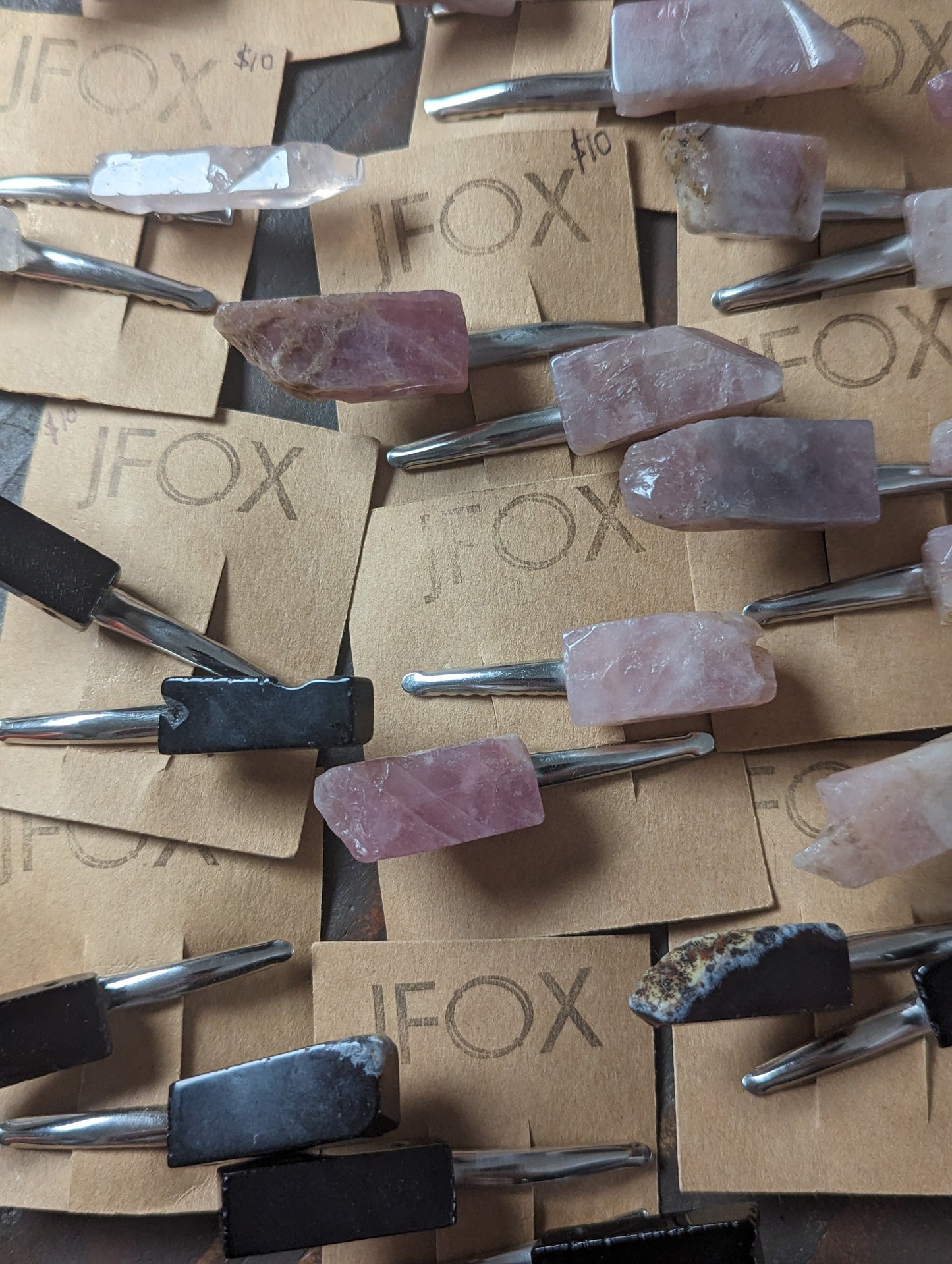 Pinzas para el pelo de cocodrilo - Juego de 2 (varias piedras disponibles)
