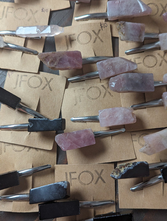 Pinzas para el pelo de cocodrilo - Juego de 2 (varias piedras disponibles)