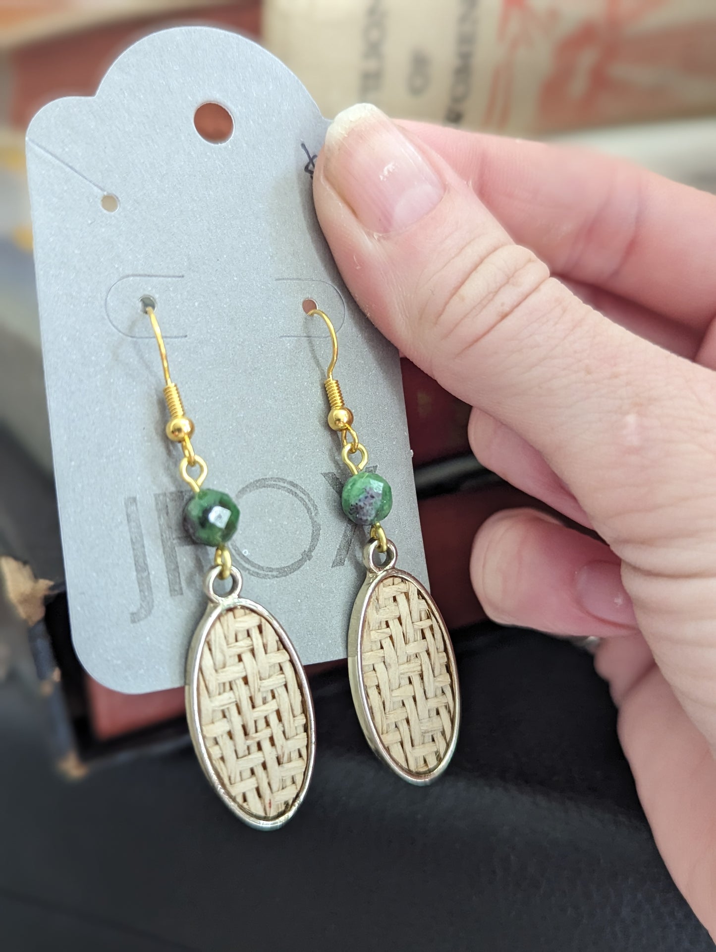 Wicker Earrings (Rose Quartz and Ruby Zoisite)