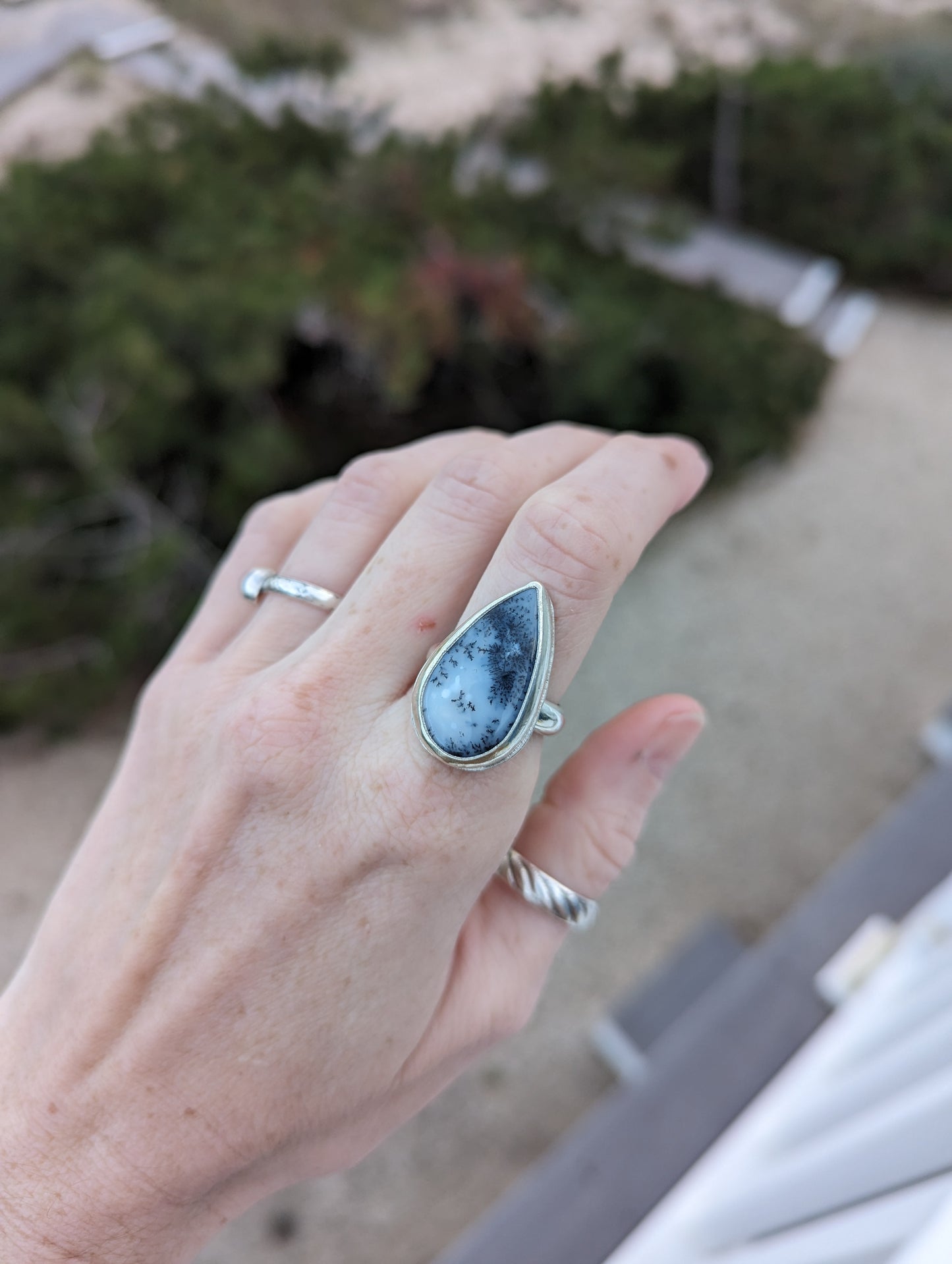 Dendrite Agate Ring - Size 7