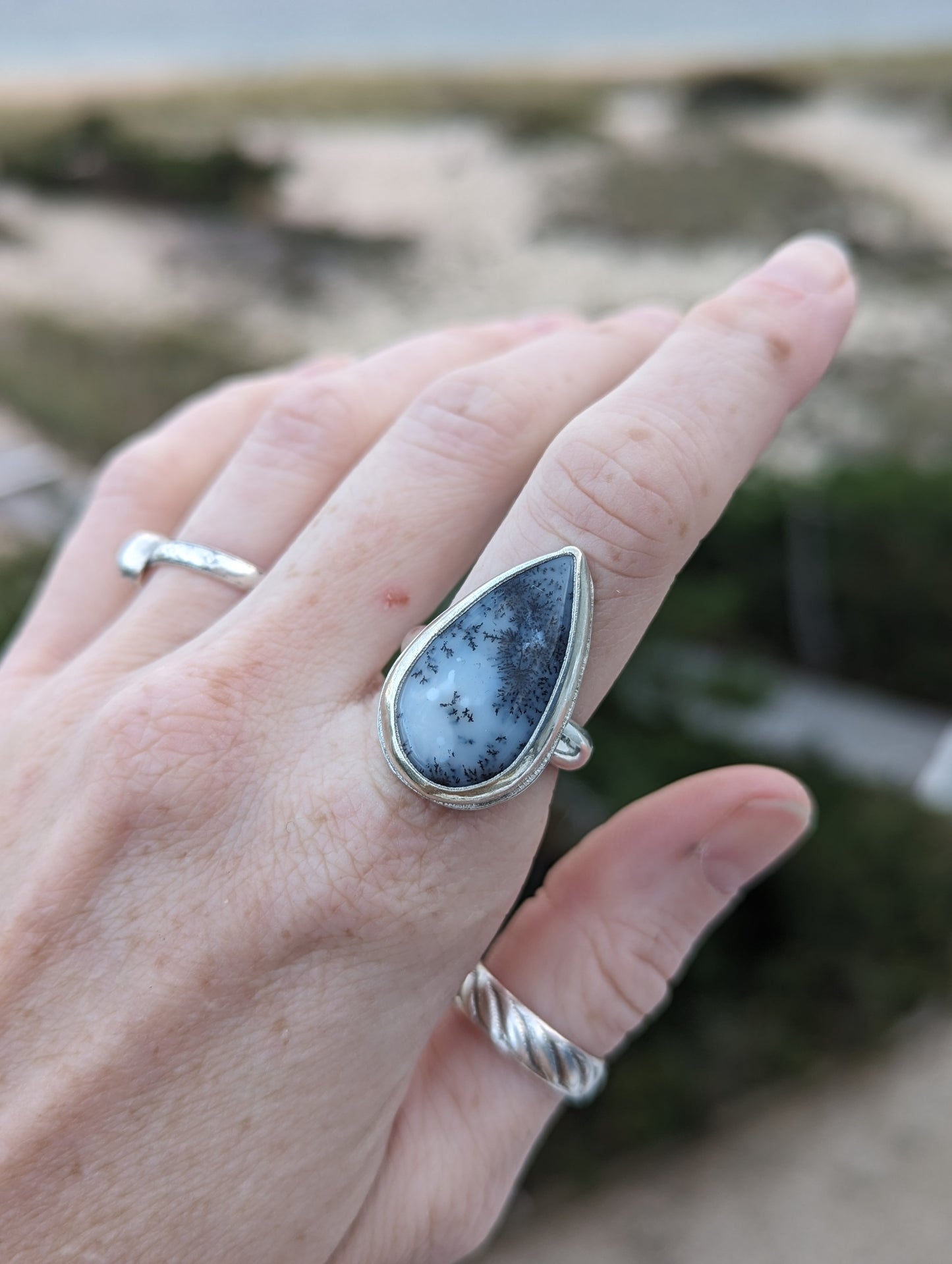 Dendrite Agate Ring - Size 7