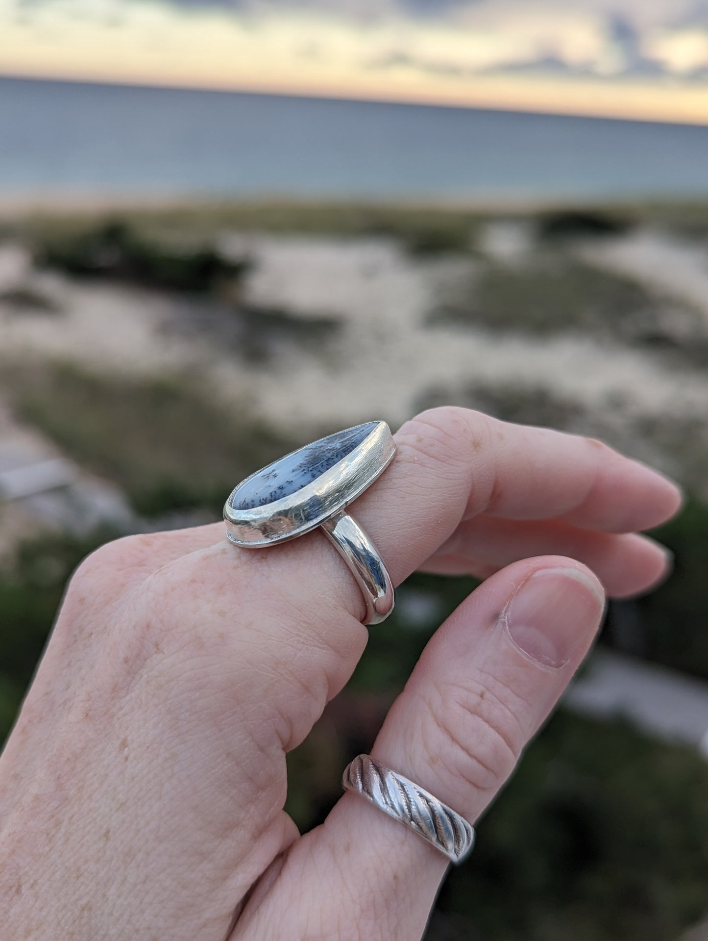 Dendrite Agate Ring - Size 7