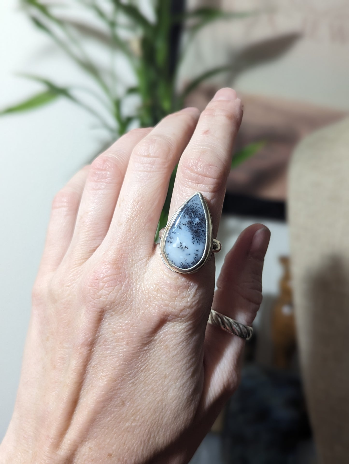 Dendrite Agate Ring - Size 7