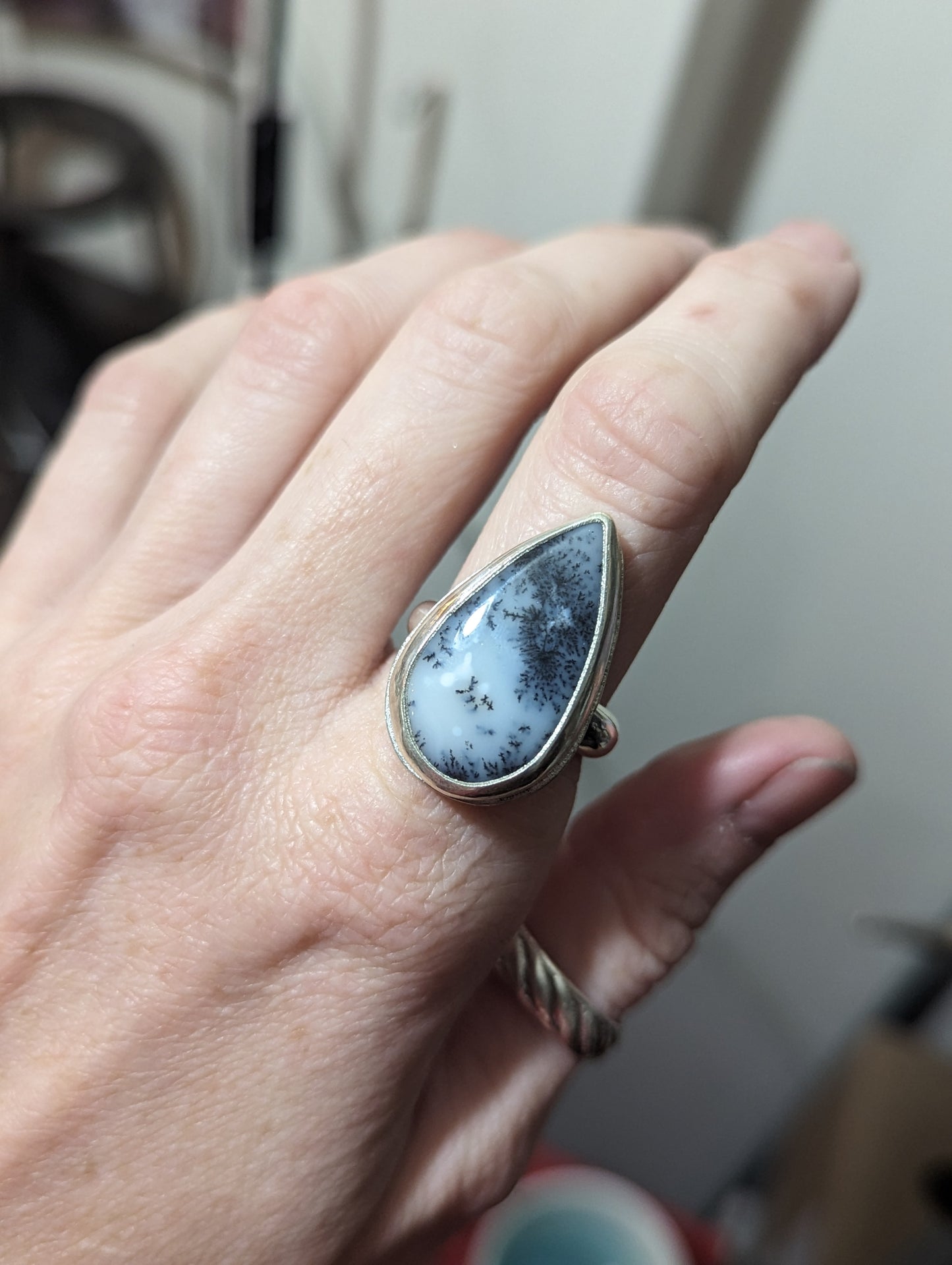 Dendrite Agate Ring - Size 7