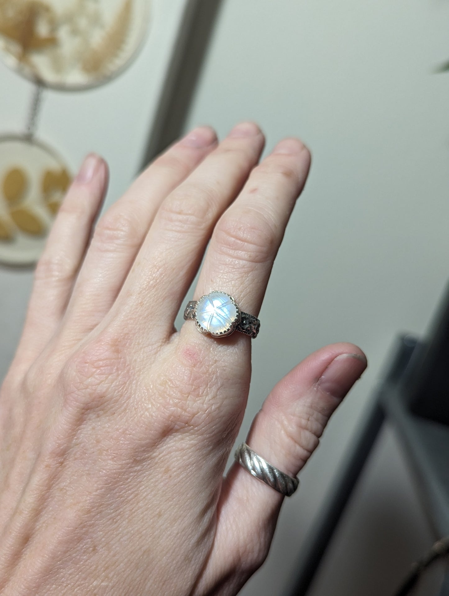 Moonstone Carved Flower - Various Sizes Available (RTS/MTO)
