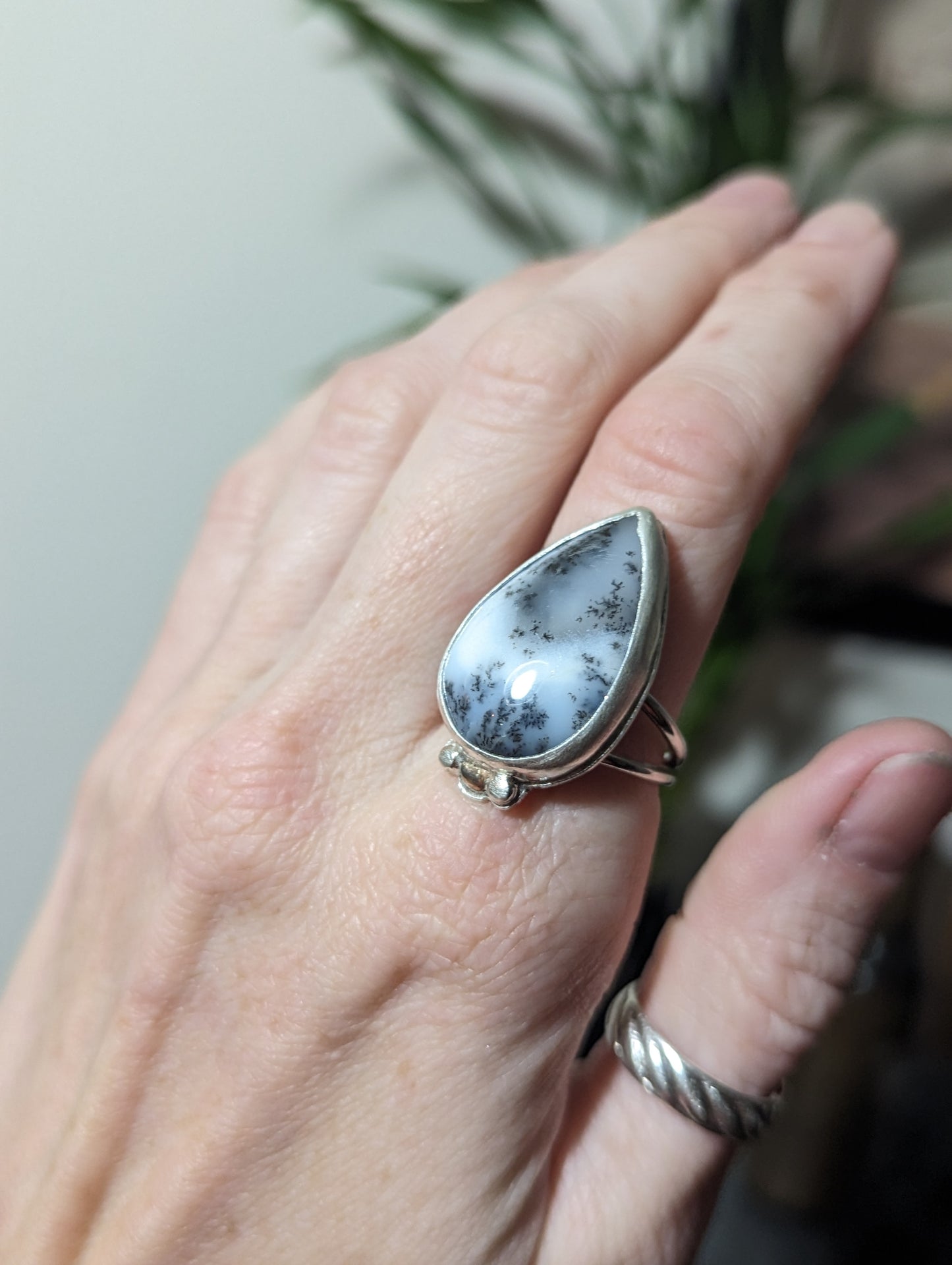 Dendrite Agate Ring - Size 8.5