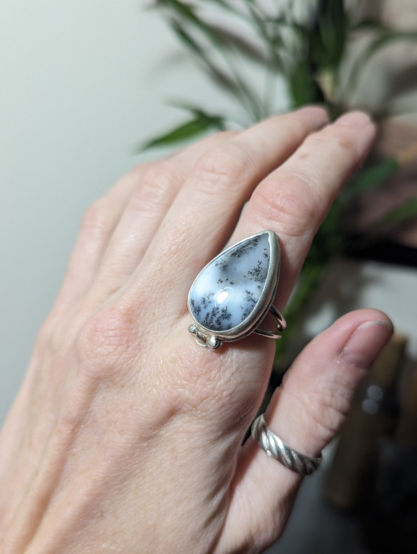 Dendrite Agate Ring - Size 8.5