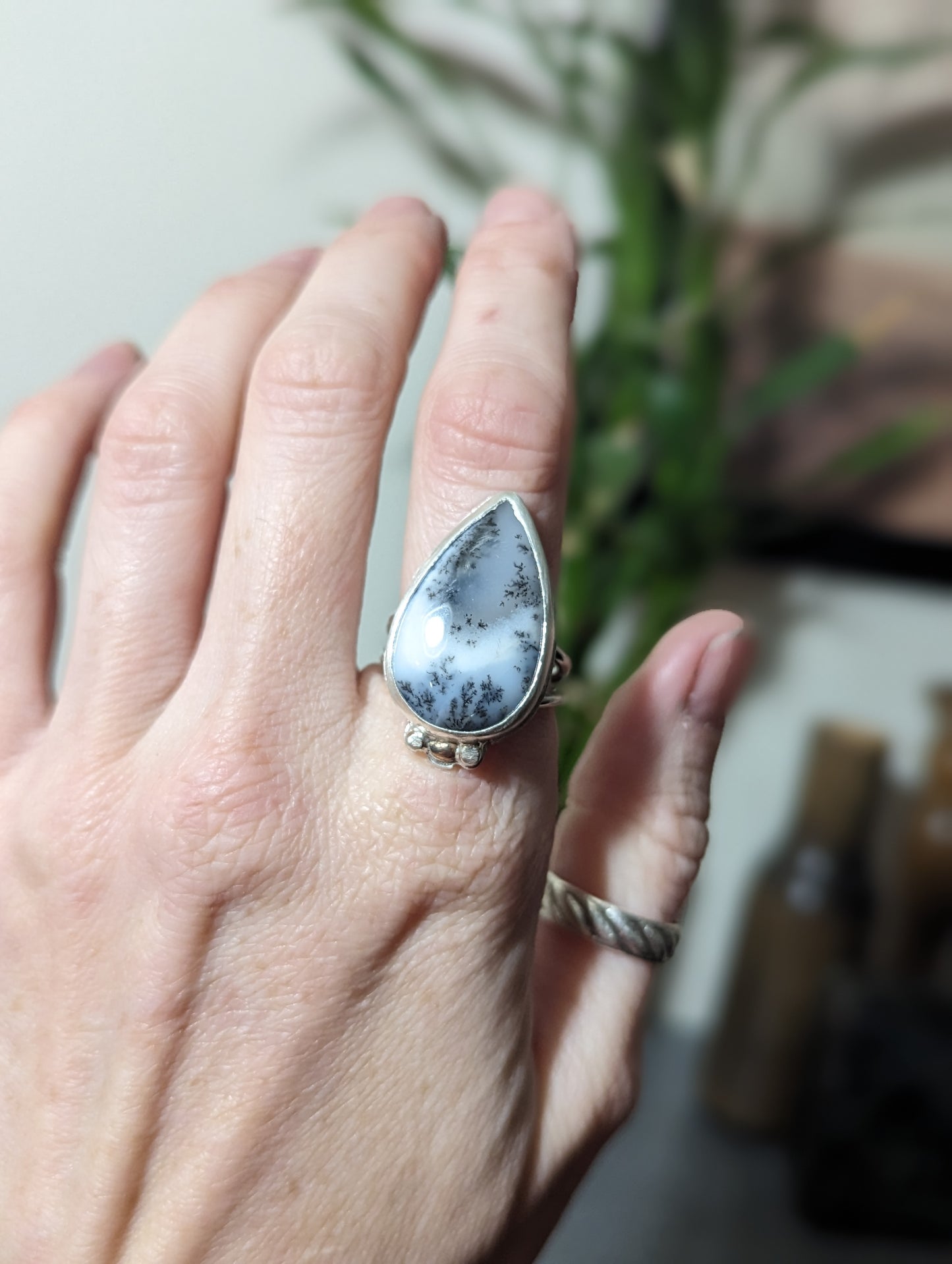 Dendrite Agate Ring - Size 8.5