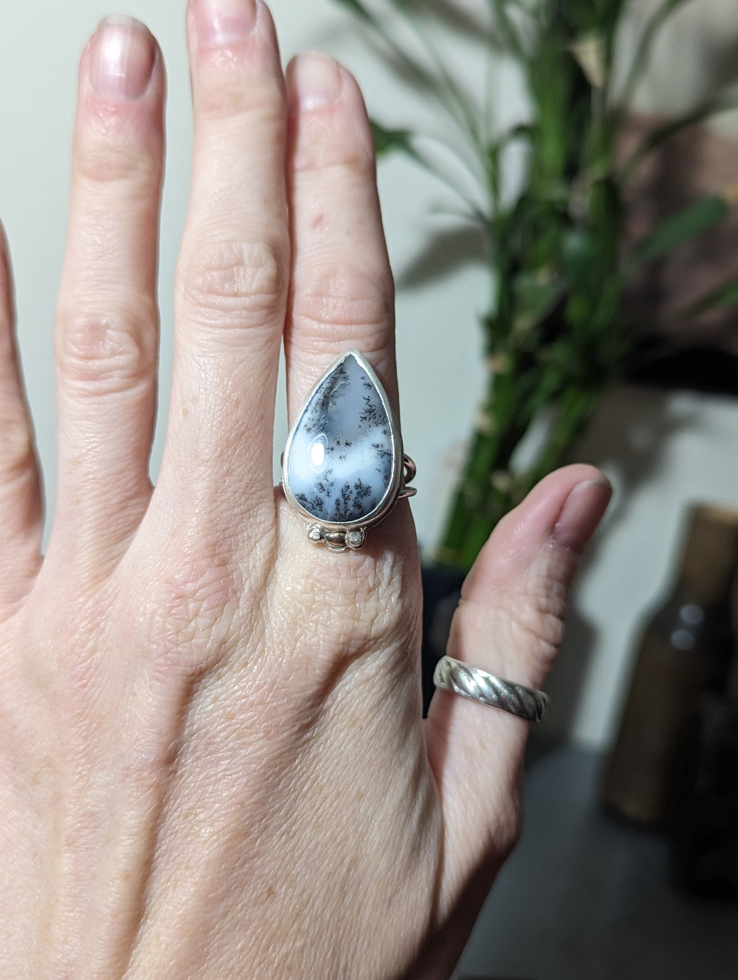 Dendrite Agate Ring - Size 8.5