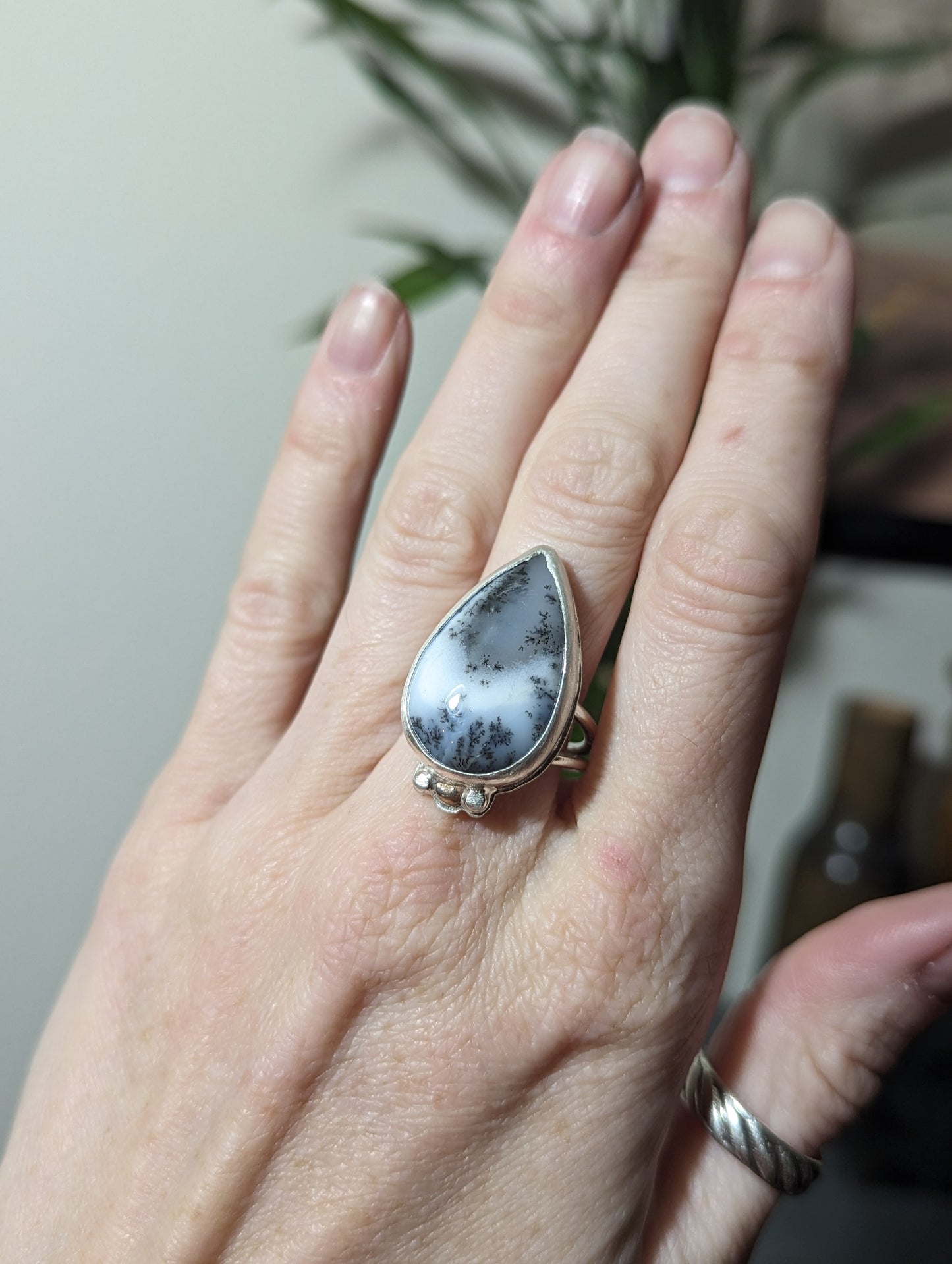 Dendrite Agate Ring - Size 8.5