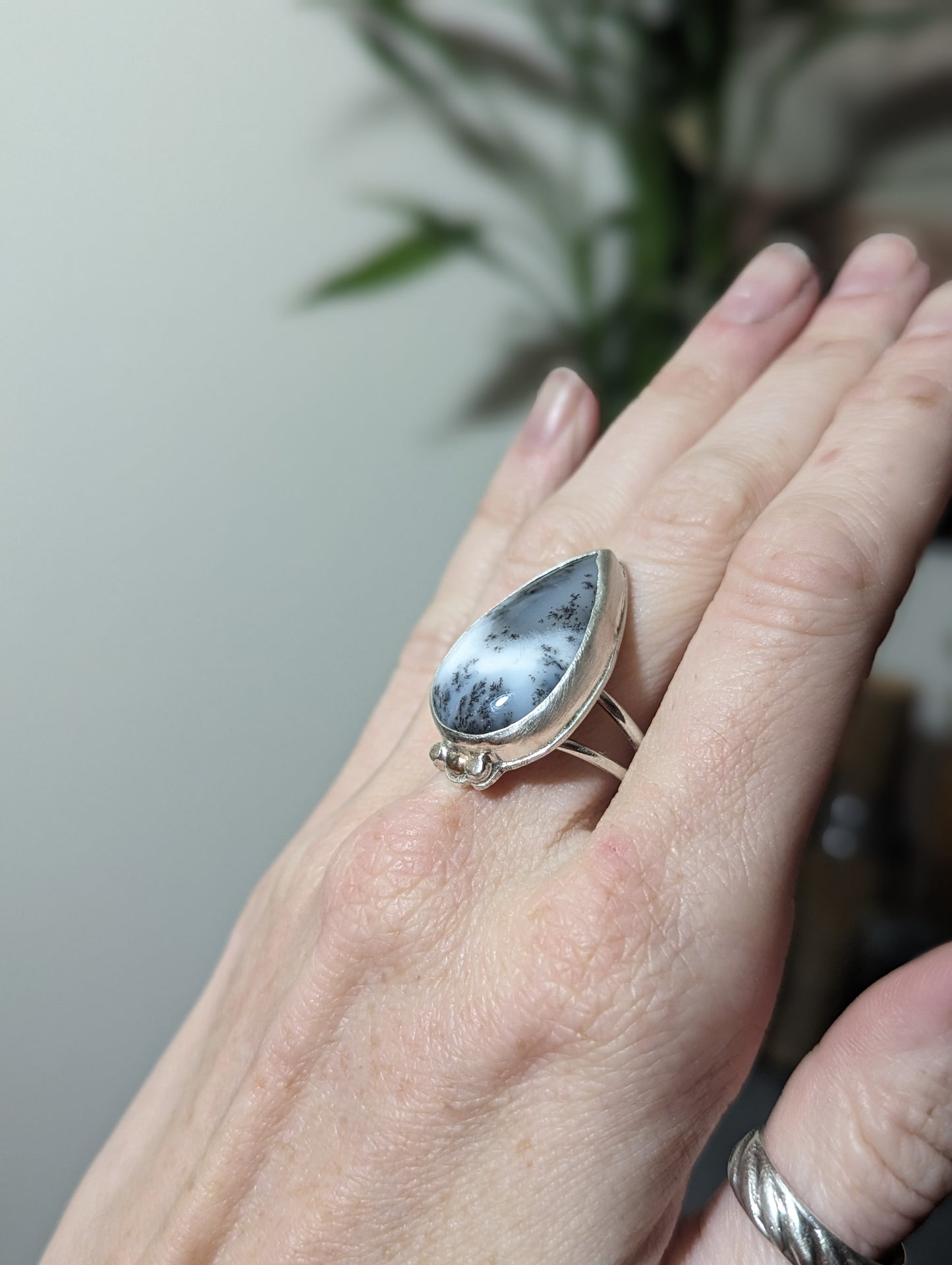 Dendrite Agate Ring - Size 8.5