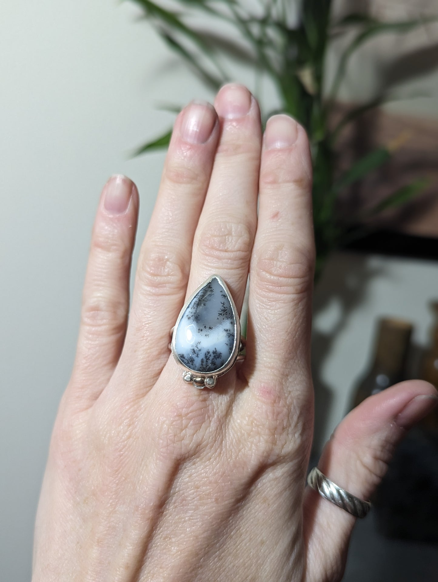 Dendrite Agate Ring - Size 8.5