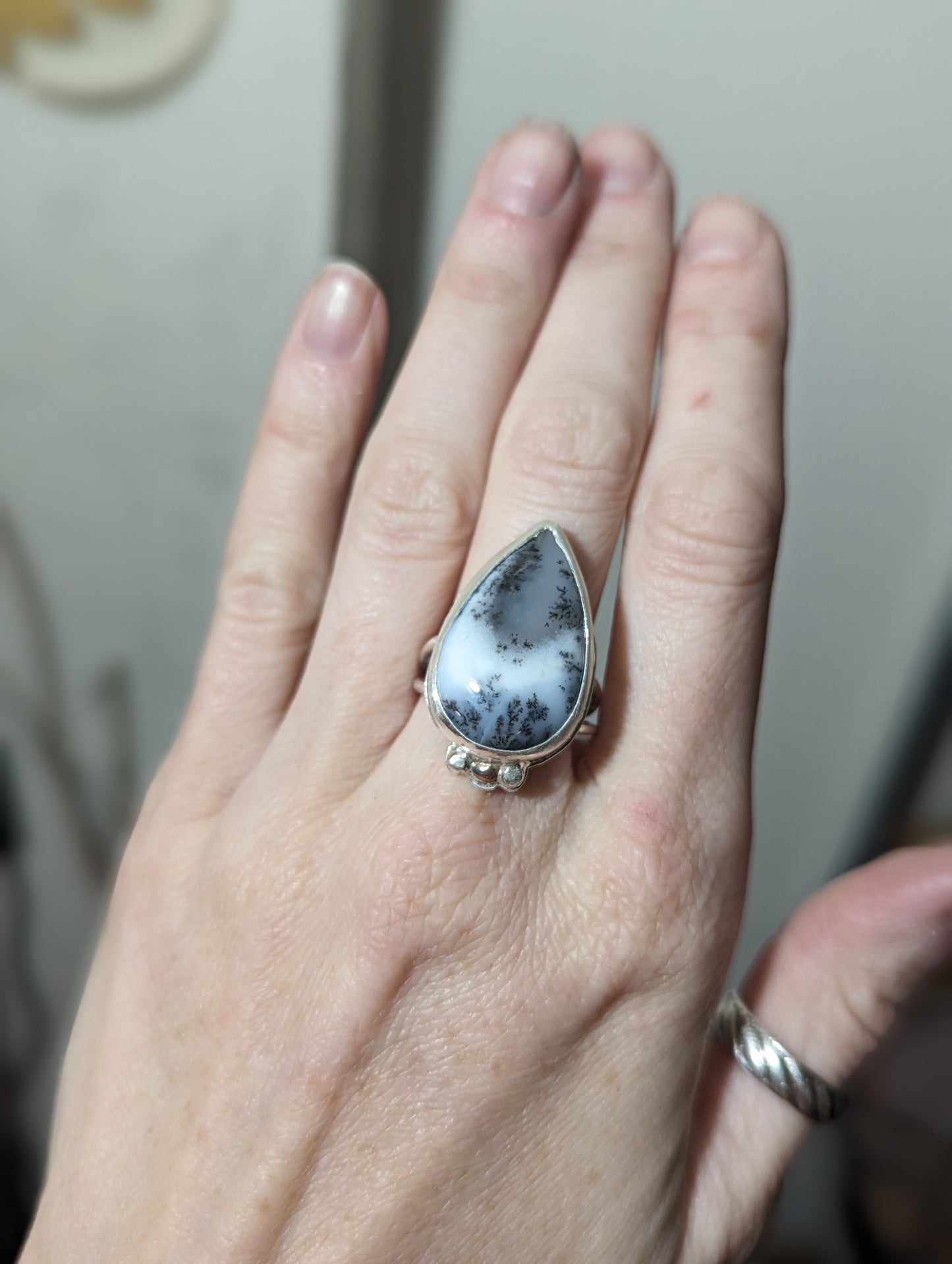 Dendrite Agate Ring - Size 8.5