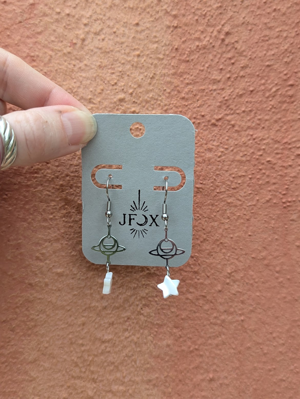 Pendientes de estrella de nácar Planeta Galáctico (disponibles en plata y oro)