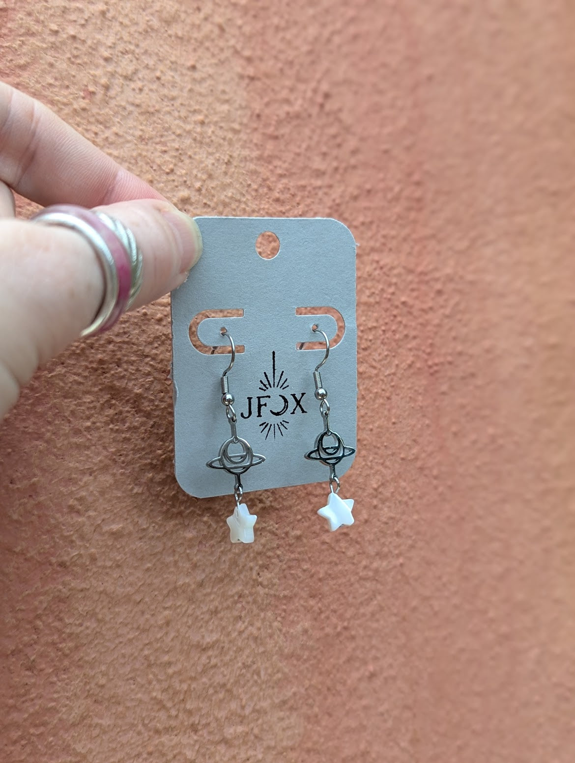 Pendientes de estrella de nácar Planeta Galáctico (disponibles en plata y oro)