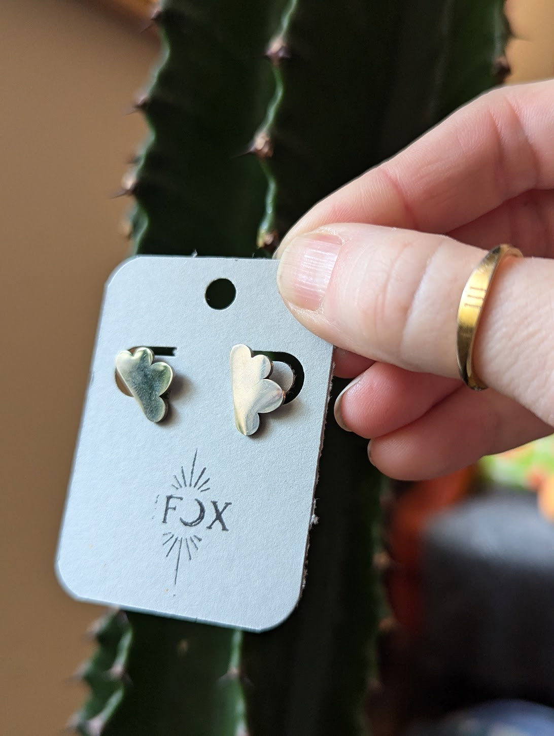 Pendientes de acero inoxidable en forma de nube (plata u oro)