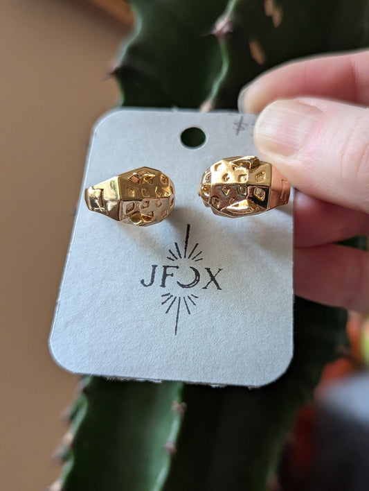 Green Eyed Leopard Hoop Earrings