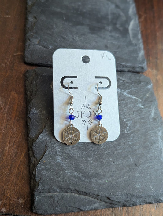 Silver Snowflake Earrings