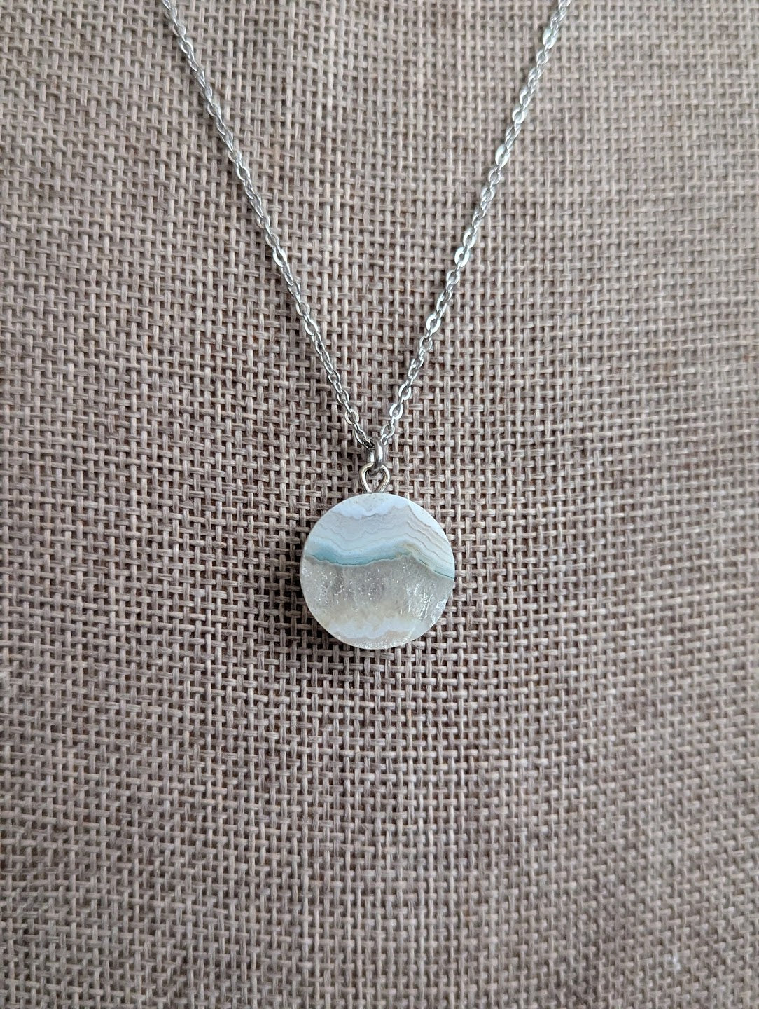 Amethyst Round Silver Pendant (Various Styles Available)