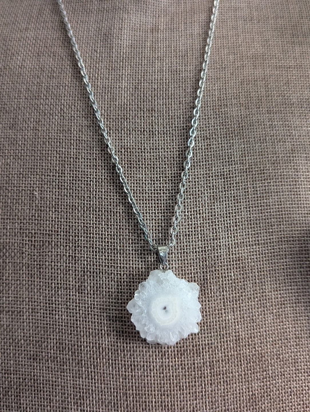 Solar Quartz Stalactite Silver Necklace (Various Available)