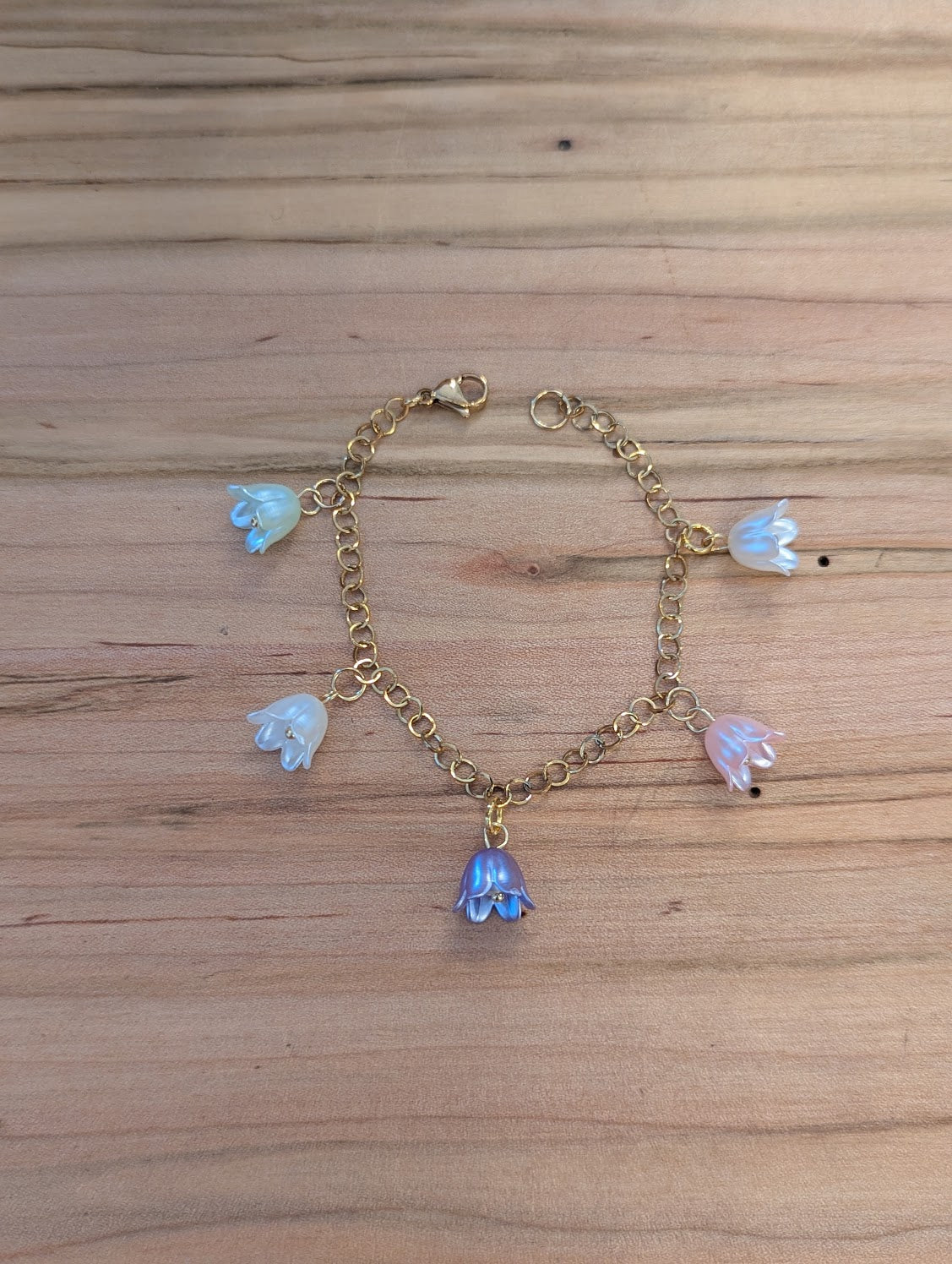 Spring Flower Charm Bracelet
