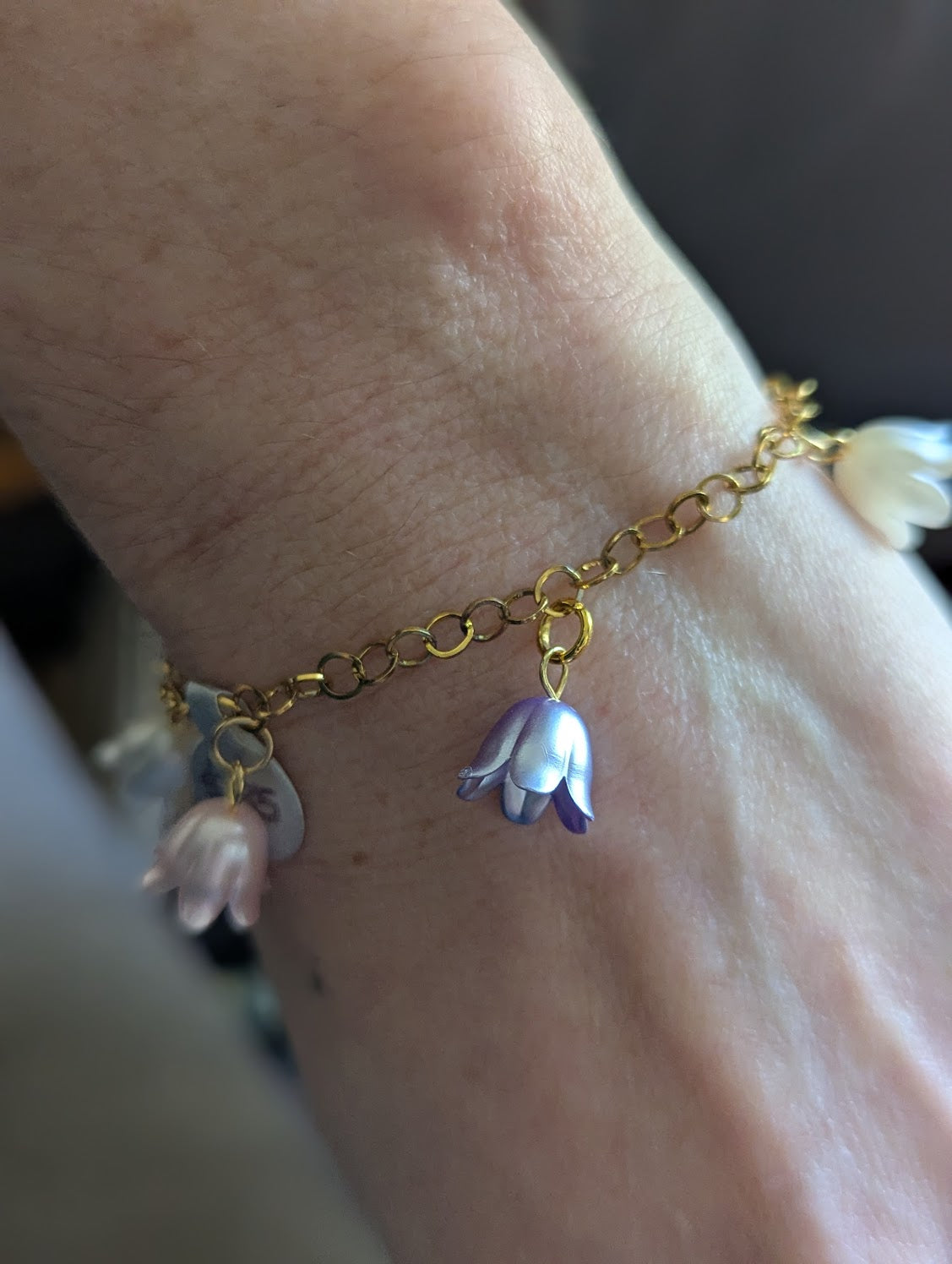 Spring Flower Charm Bracelet