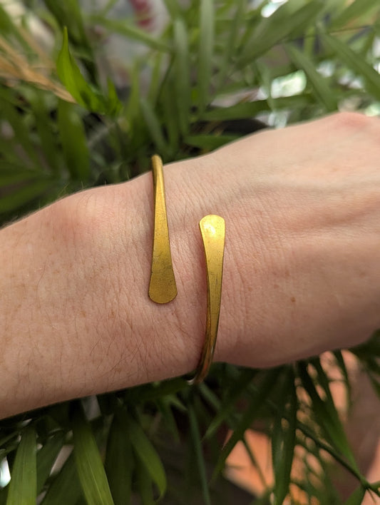 Spiral Brass Open Cuff