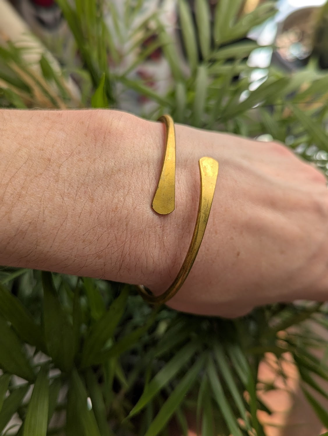 Spiral Brass Open Cuff