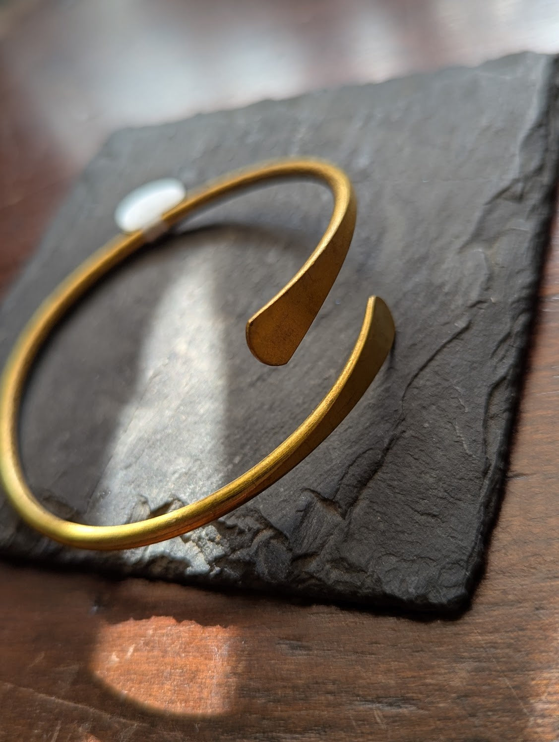 Spiral Brass Open Cuff