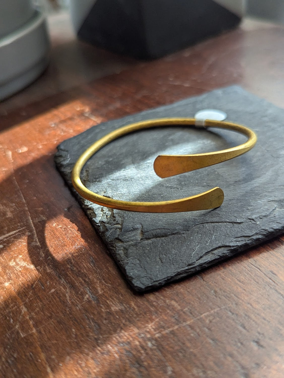 Spiral Brass Open Cuff