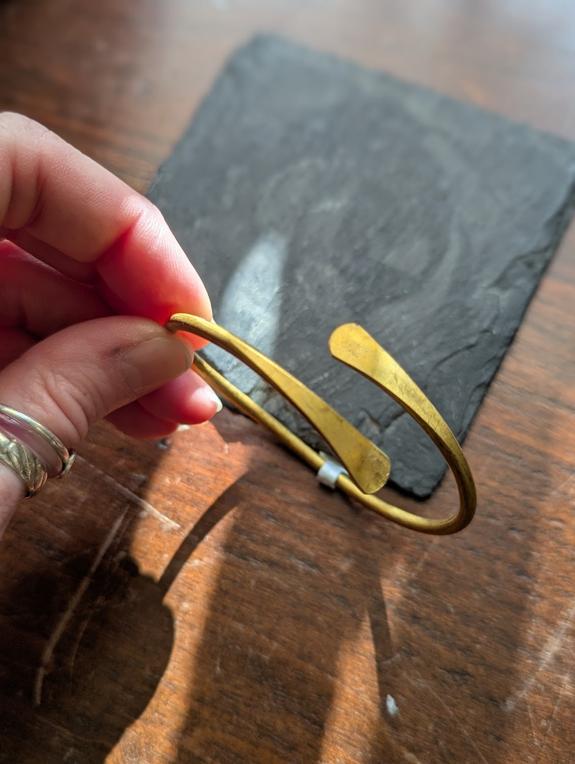 Spiral Brass Open Cuff