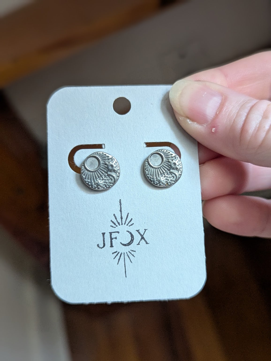 Round Sun Moon Stars Studs Stainless Steel