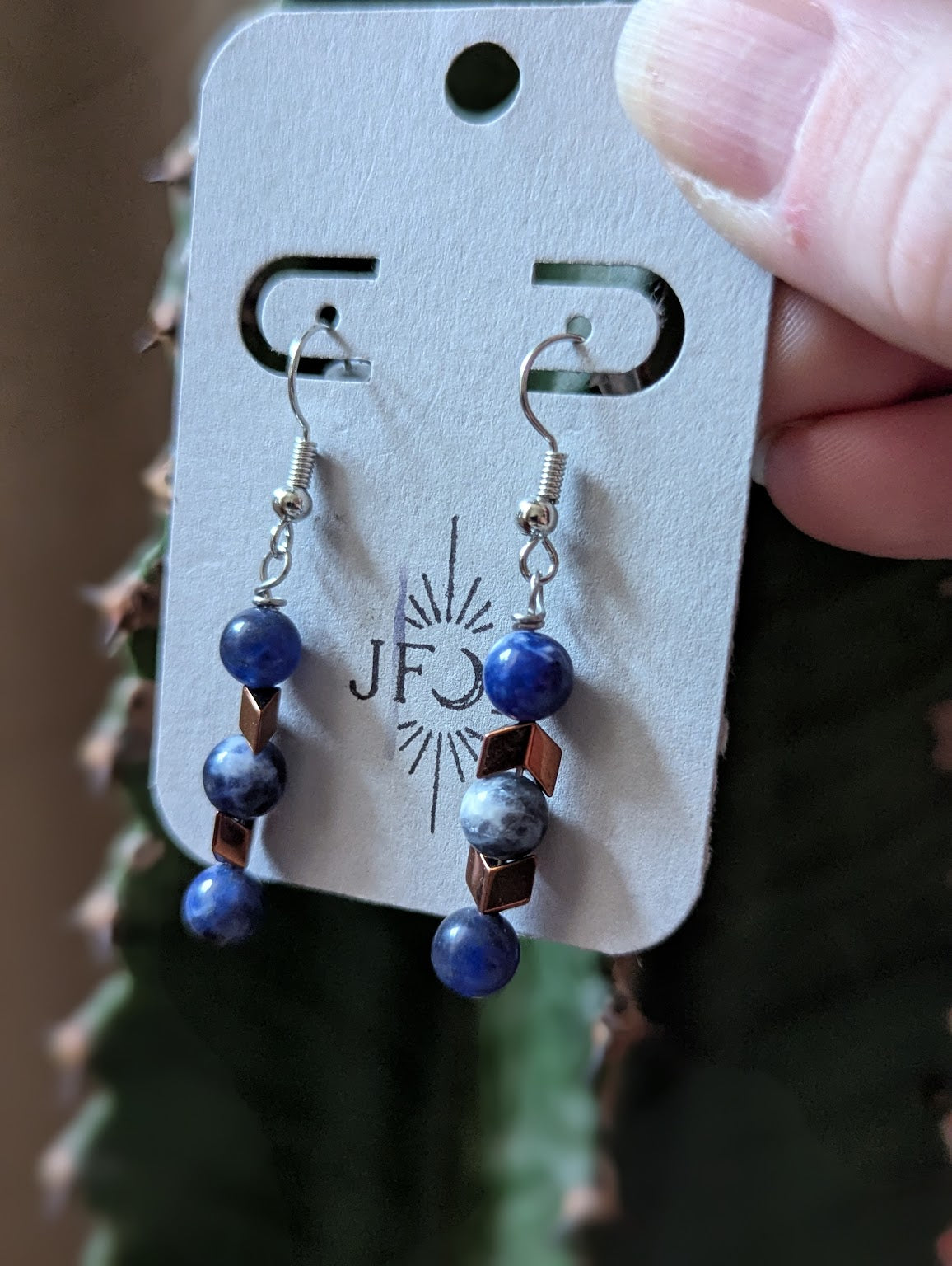 Sodalite and Chevron Hematite Drops
