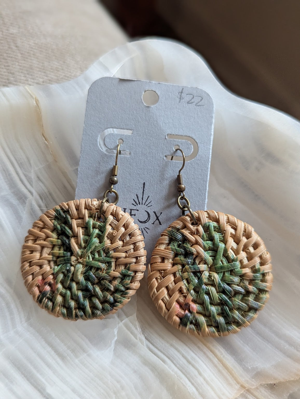 Cactus Wicker Rattan Brass