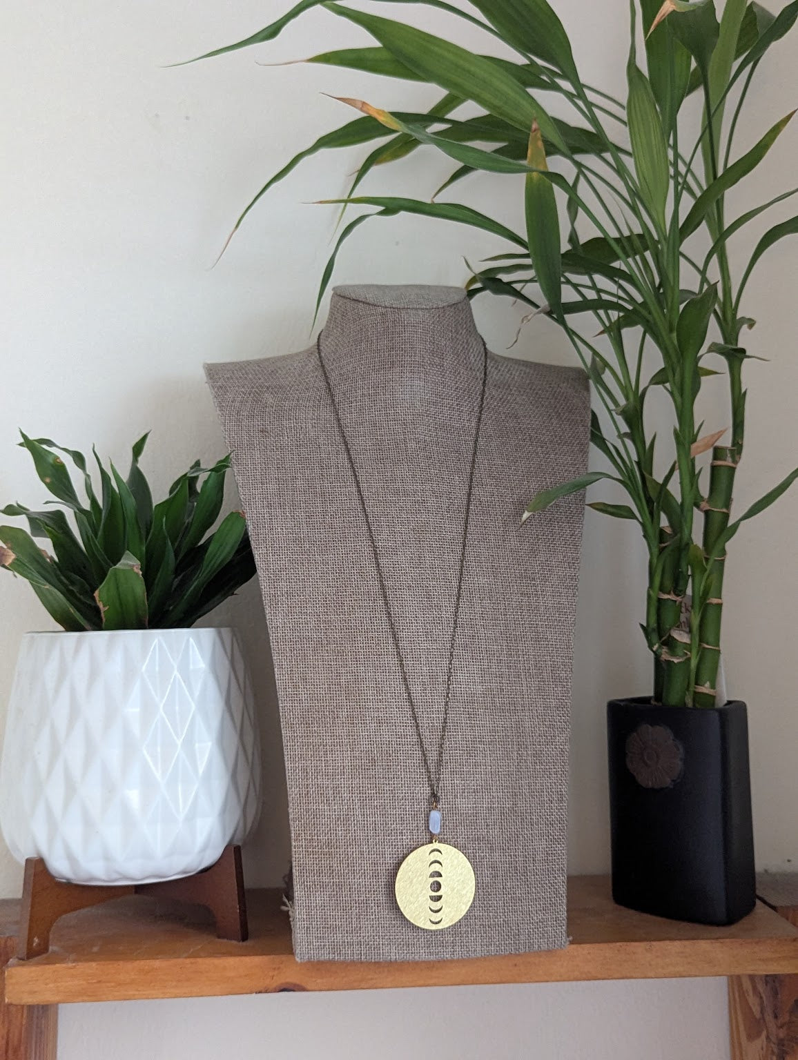 Moon Phase Brass Talisman