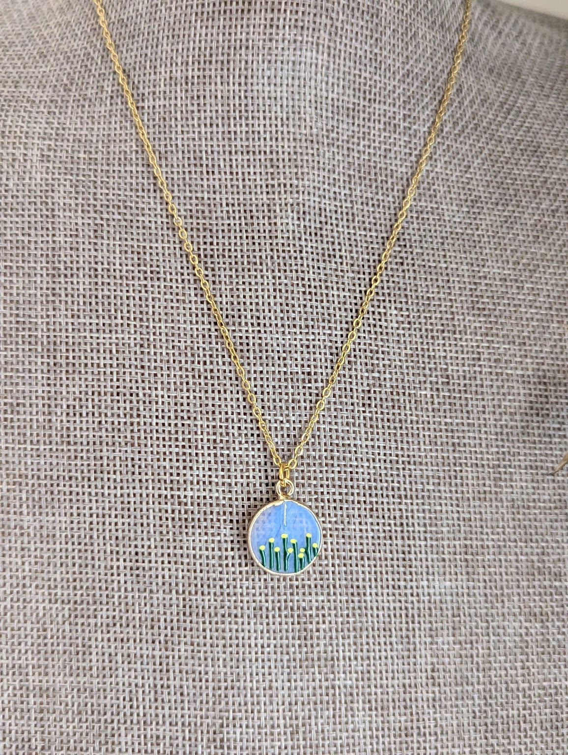 Flower Garden Gold Necklace (Various Colors Available)