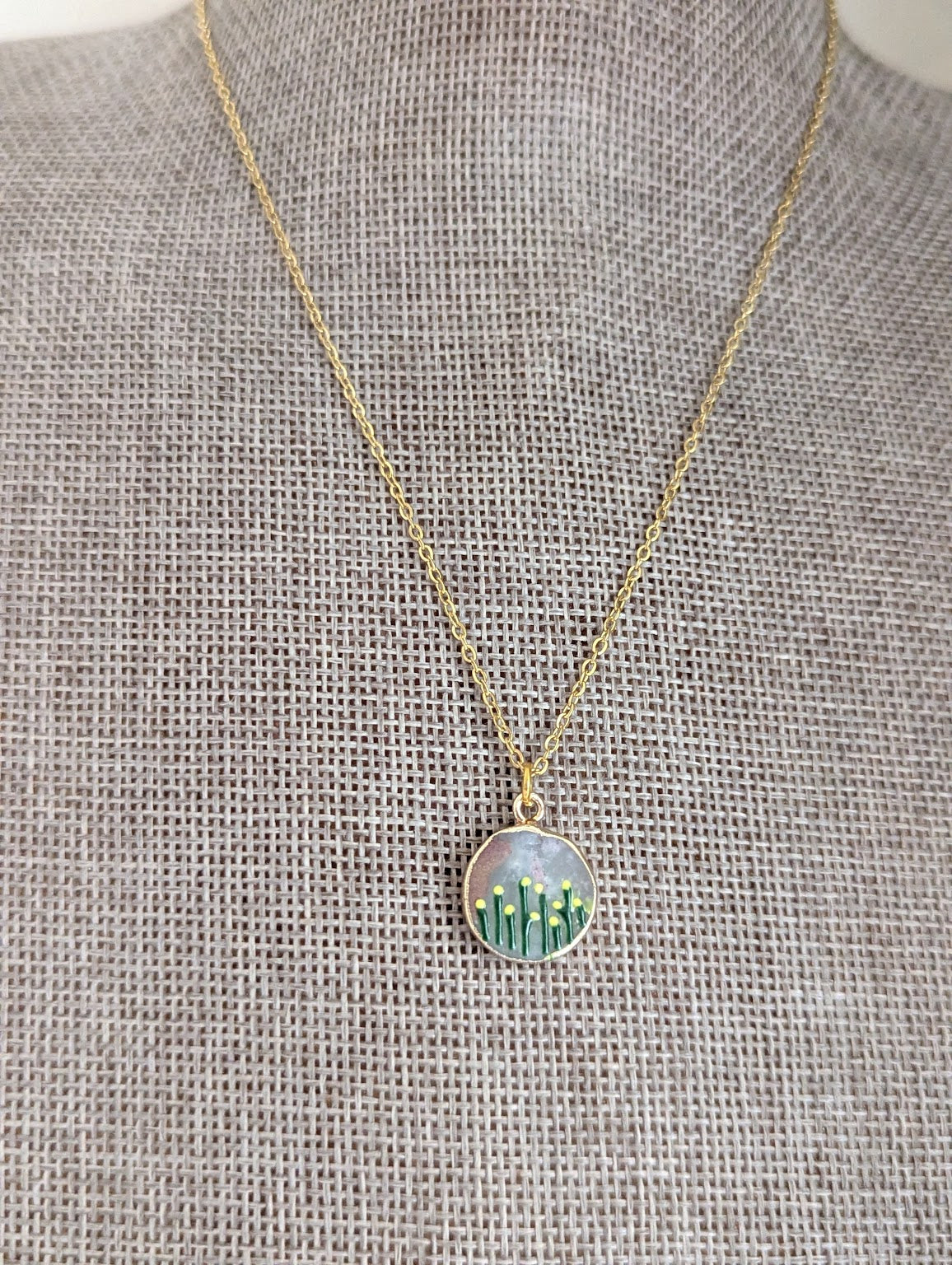 Flower Garden Gold Necklace (Various Colors Available)