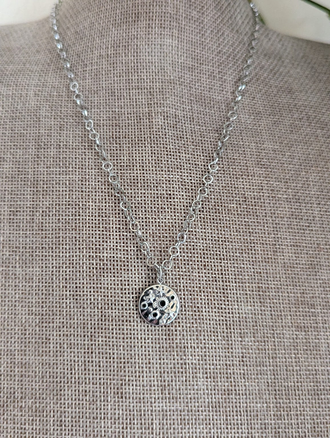 Silver and Emerald Green Galaxy Necklace