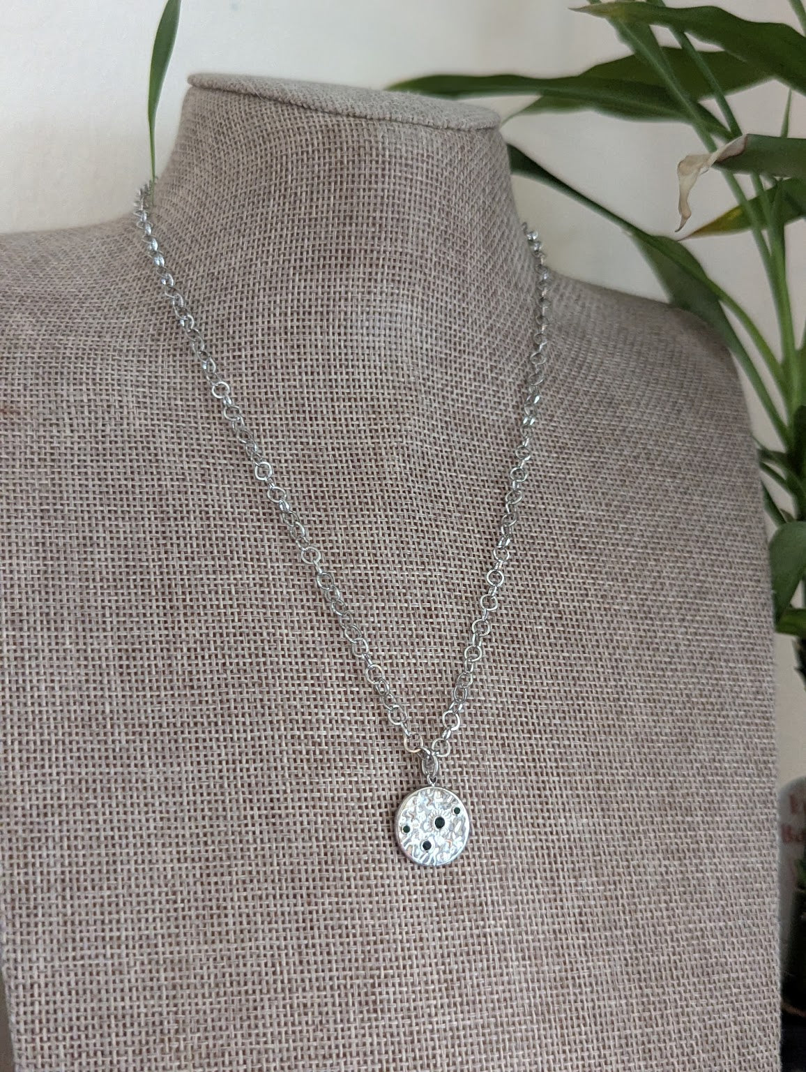 Silver and Emerald Green Galaxy Necklace