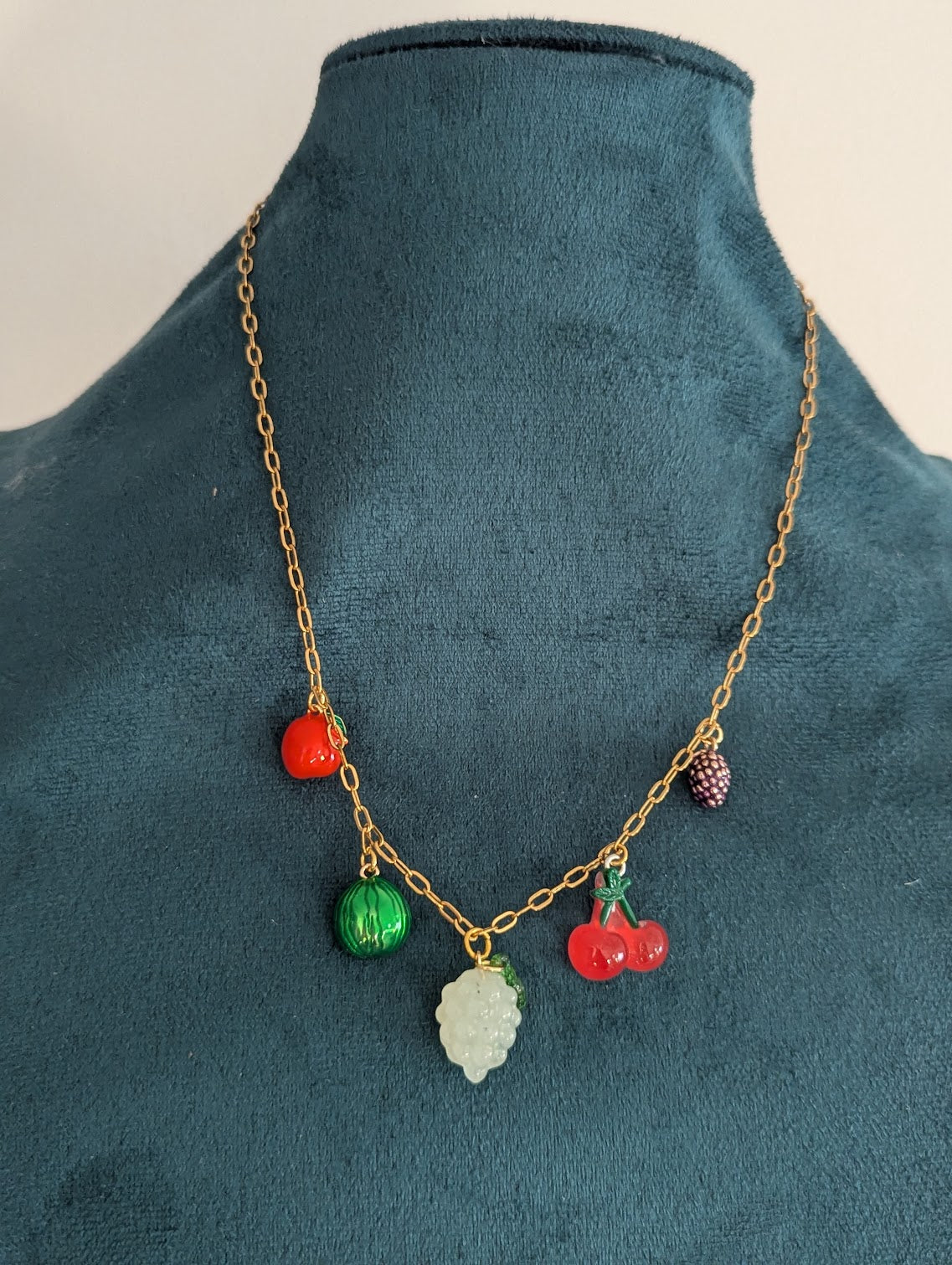Fruity Cutie Mixed Charm Gold Necklace (Various Styles Available)