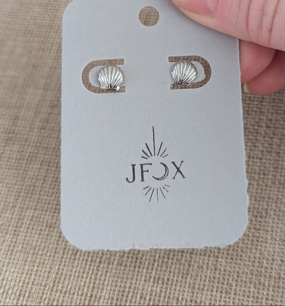 Silver Shell Studs