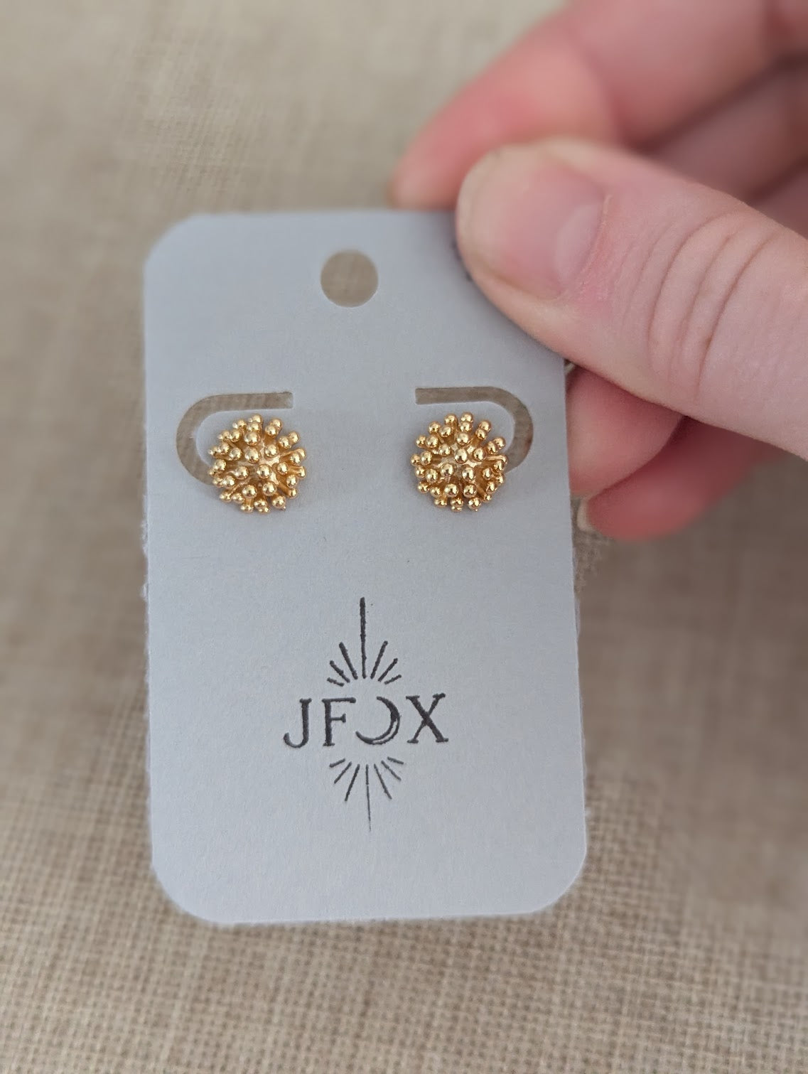 Brass Water Lily Studs